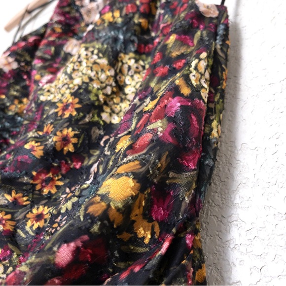 Amanda Uprichard Elektra Backless Gathered Side Slit Gown S Halter Maxi Floral - Picture 7 of 13